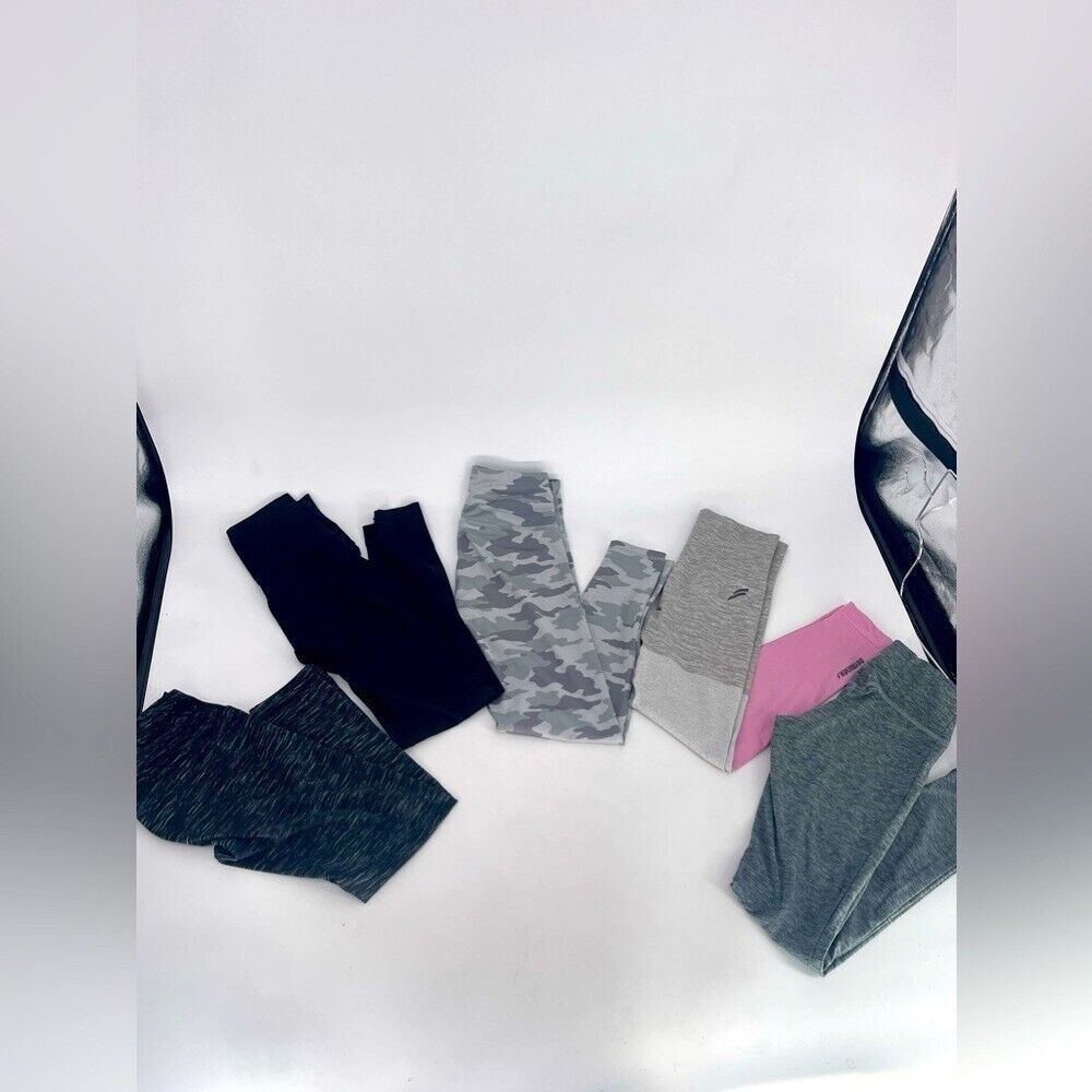 Women's five pair bundle, active wear yoga pants for extra small one size small